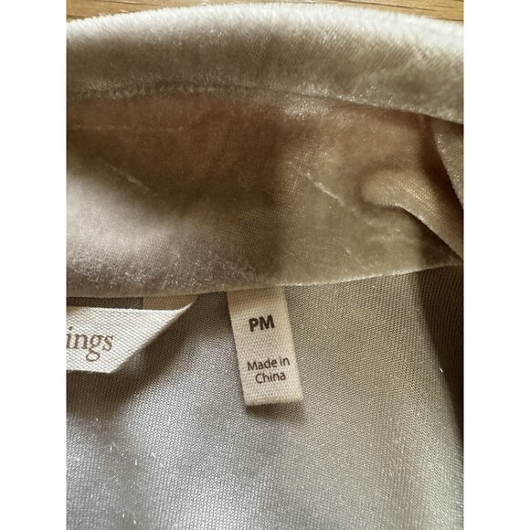 Soft Surroundings Open Cardigan Women Size PM Petite Brown Velvet‎ Shawl Collar - Picture 4 of 12